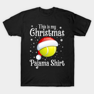 This Is My Christmas Pajama Shirt Tennis Christmas T-Shirt